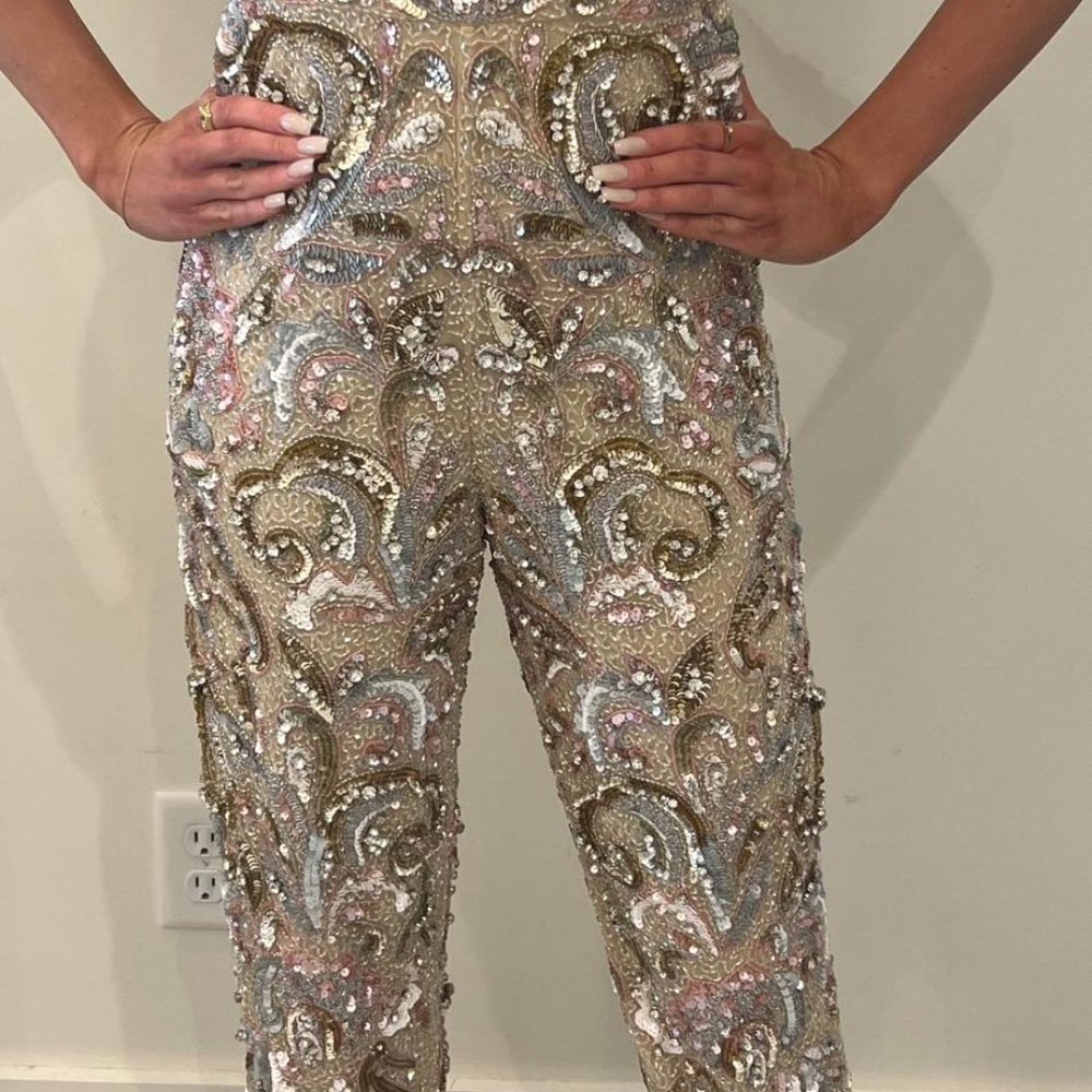 Ashley Lauren Gold Jumpsuit